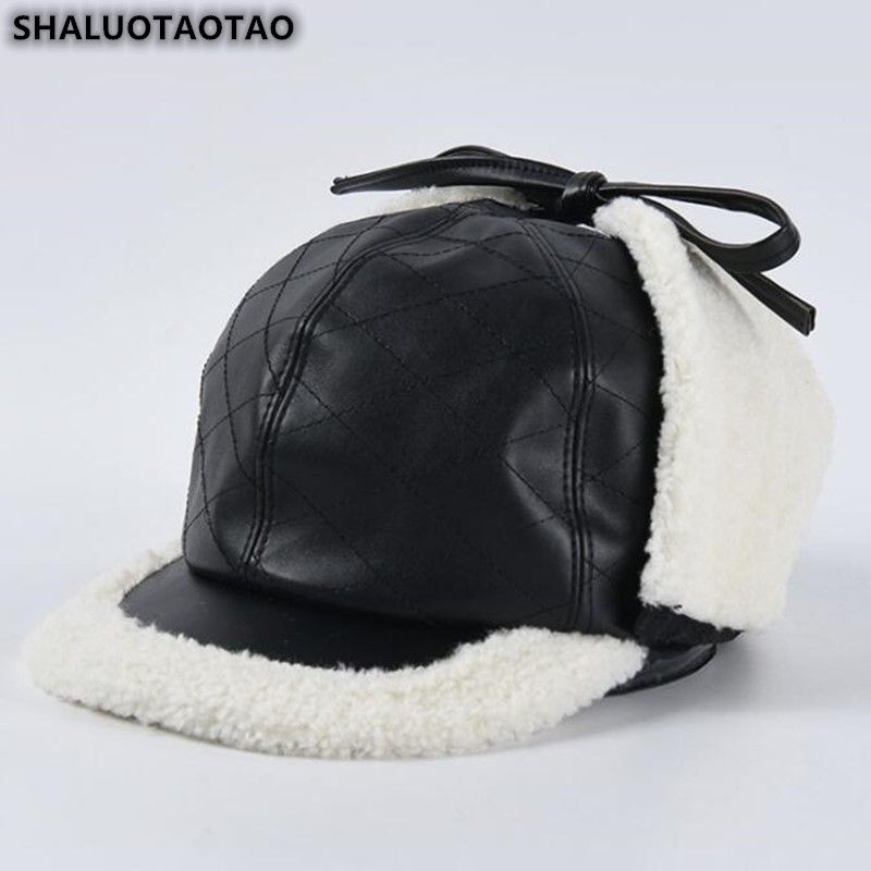 leather bomber hat