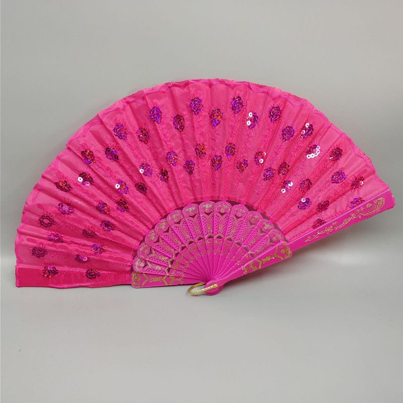 colorful hand fans