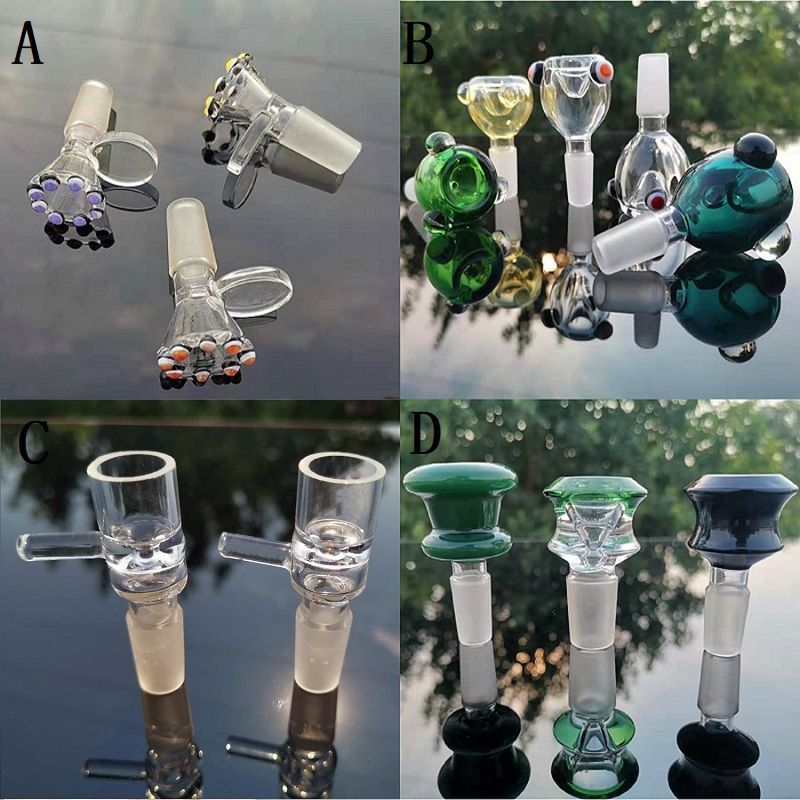 2020 Custom Design 14mm 18mm Glass Bowls For Bongs Dry Herb Tobacco