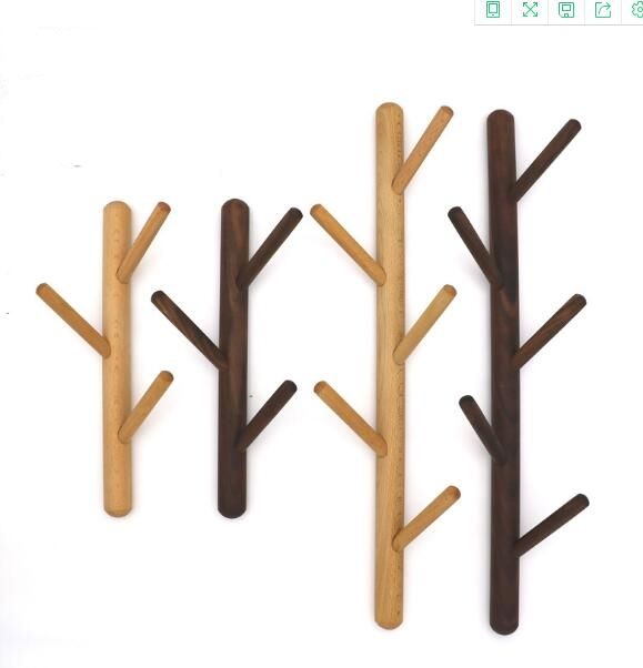 2020 Nordic Creative Wall Hooks Wooden Coat And Hat Hangers Hang