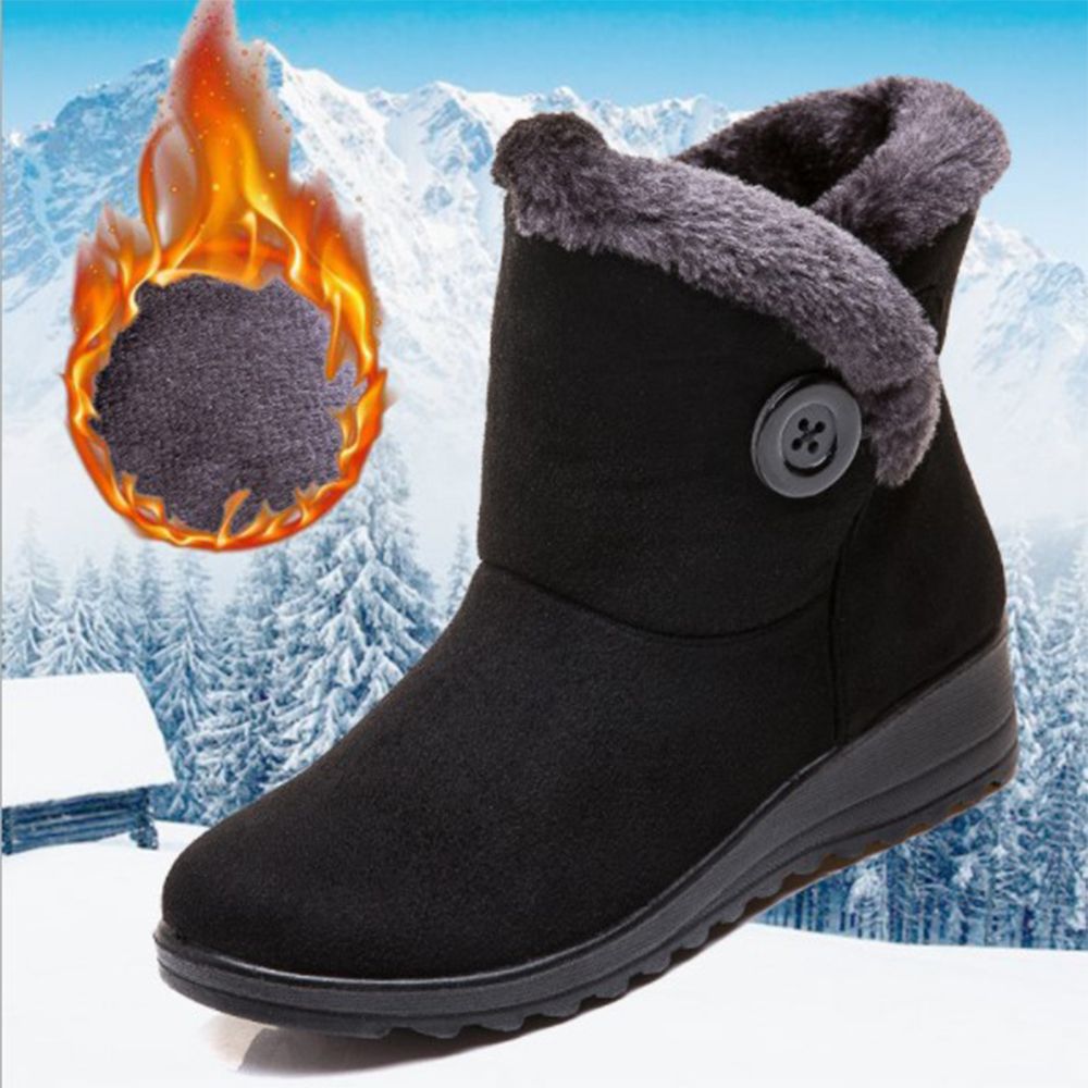 fur lined black boots womens