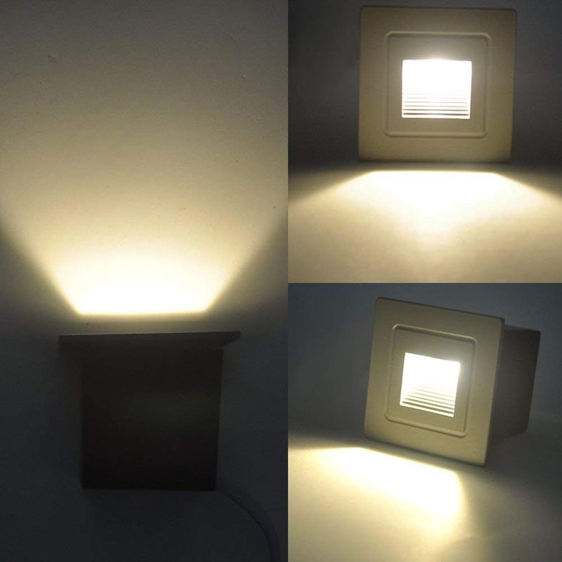 Discount 3W Waterproof Corner/Deck/Recessed LED Step Lights LED Stairs Step Night Light Indoor