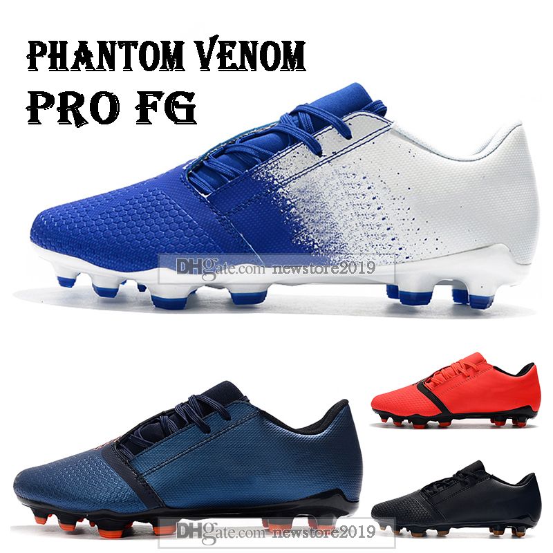 Nike Phantom Venom Elite FG White Black Racer Blue Fisik