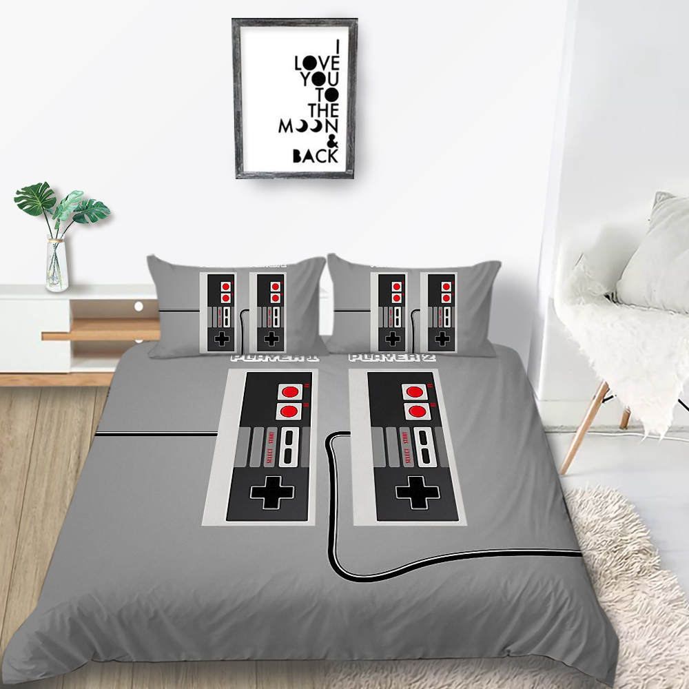 New listing3d cute boy zhua2690 bed pillowcases quilt duvet cover set queen king zoe. gamepad bedding set for boy fashionable