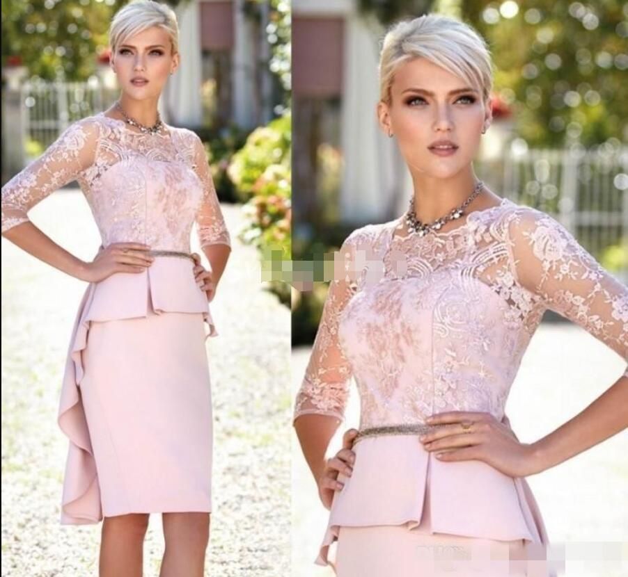 mother of the bride peplum dress