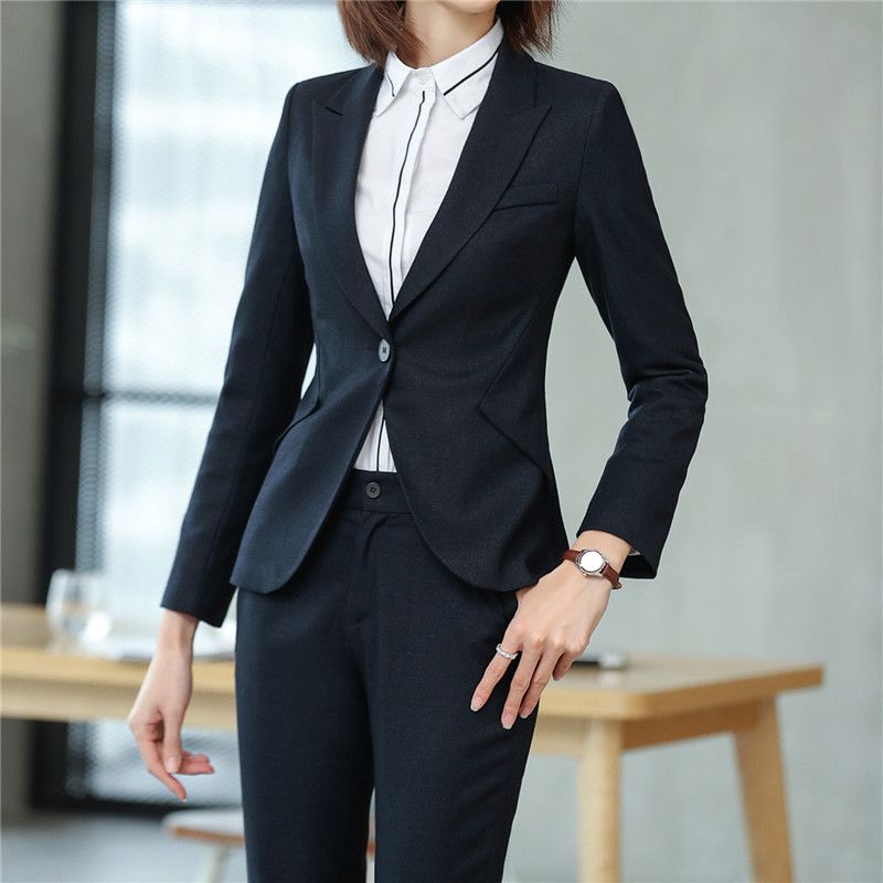 Compra Pantalones De Tela Escocesa Formal De Las Mujeres Se Adaptan A Las  Damas De Oficina De Negocios Trajes De Chaqueta Para Mujer Traje De Traje  De Chaqueta 2 Unids Set 6801