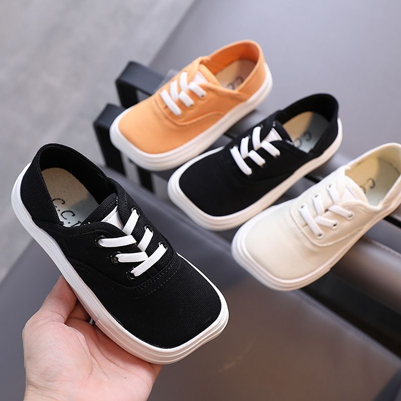 baby girl white canvas shoes