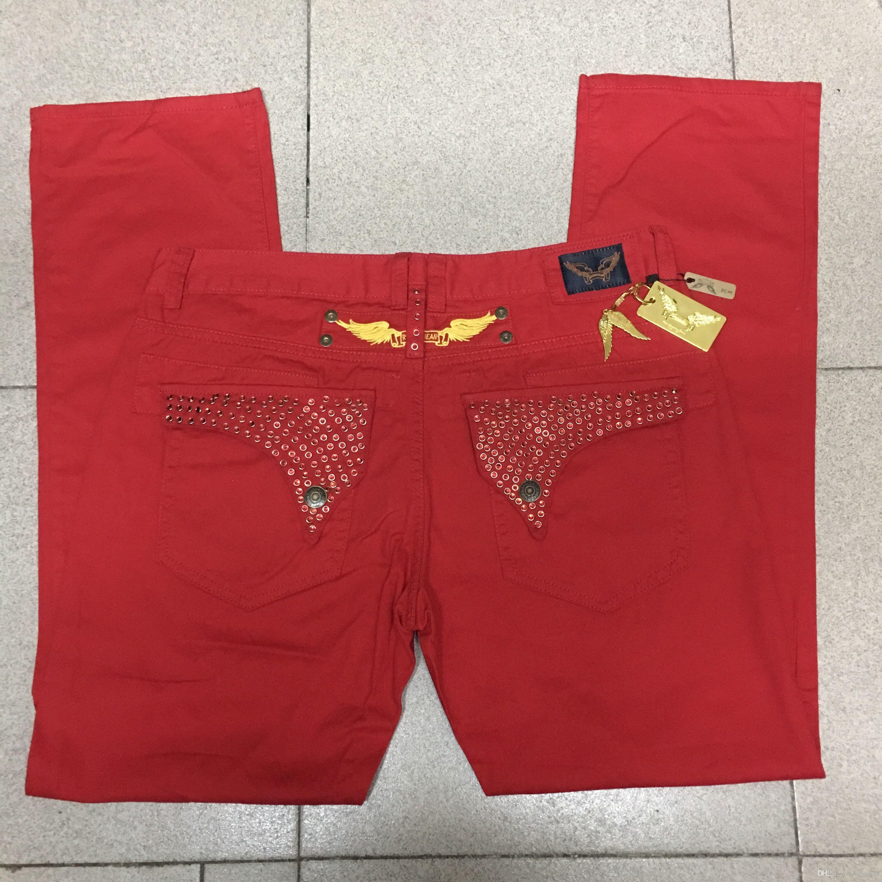 Mens Red Robin Jeans With All Red 