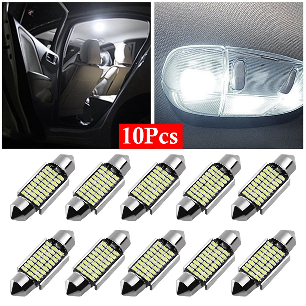 10 X White 36MM 27SMD 3014 Canbus LED Car Dome Interior Light Festoon Bulb Lamp 10 X White 36MM 27SMD 3014 Canbus LED Car Dome Interior Light Festoon Bulb Lamp