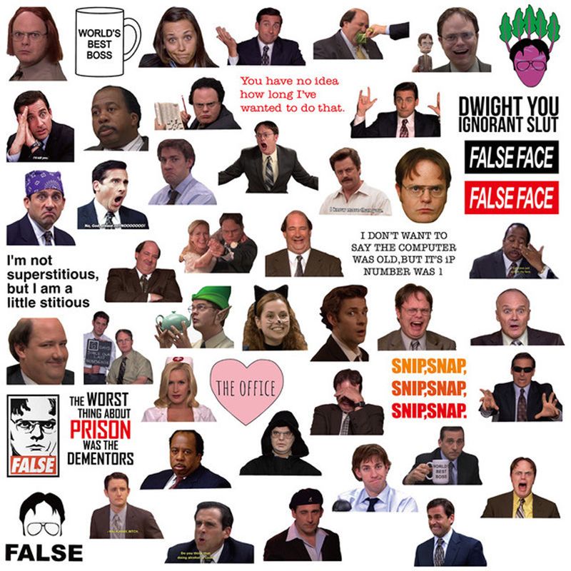 The Office TV Show Merchandise Stickers for Water Bottle,Laptops Notebook Flasks Phone Case The Office Stickers Pack of 100 Stickers Computers 