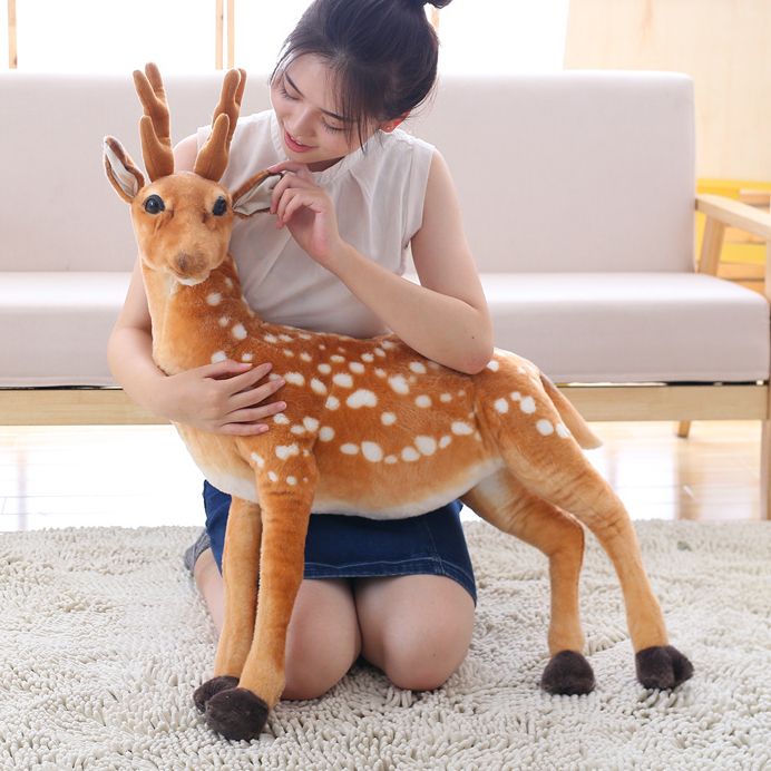big reindeer stuffed animal