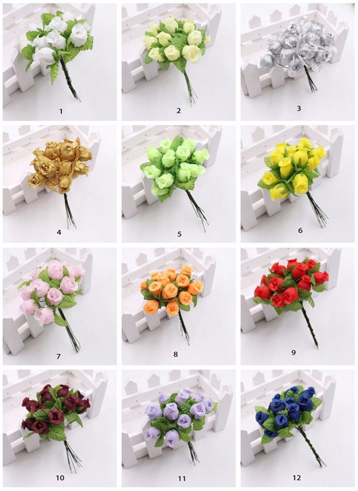 100bouquets venta al por mayor hecha a mano mini seda rosa ramo de flores  artificiales decoración