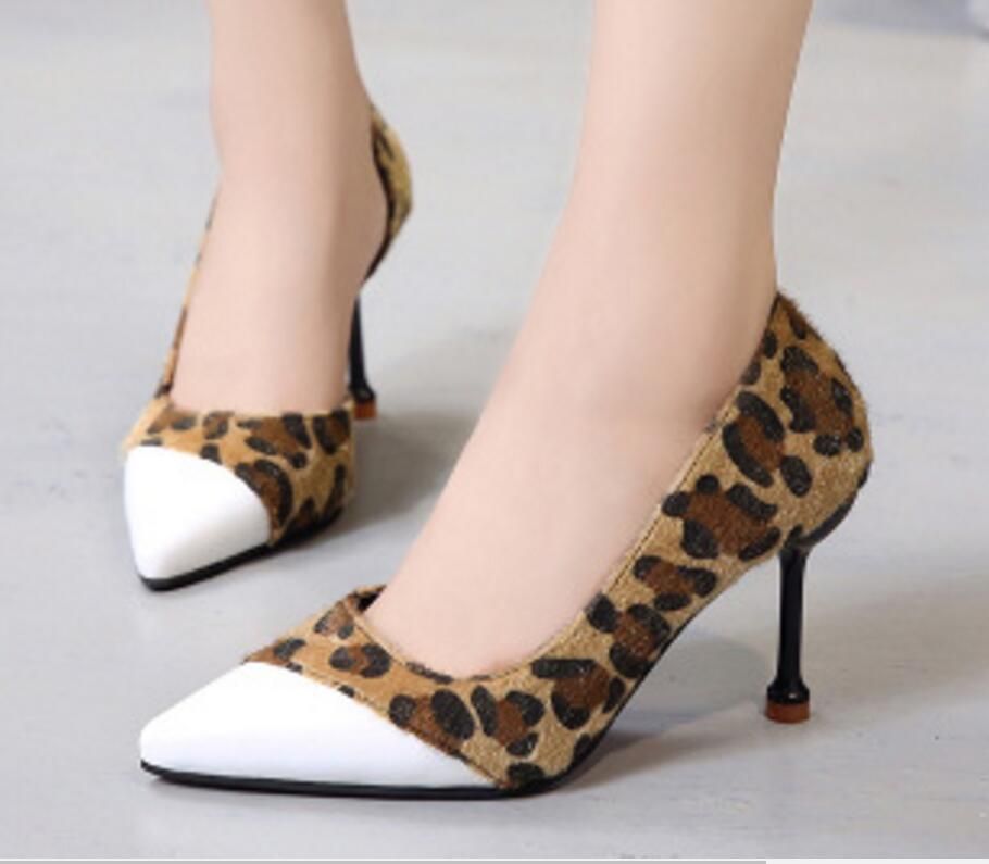 low leopard heels
