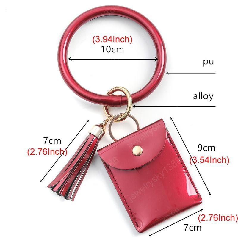 SOGIBUR Clutch Tassel Wristlet Key Ring Bangle Long Phone Wallet Card Holder Purse 