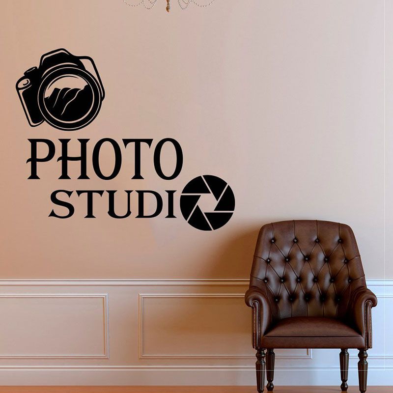 Modern Design Photo Studio Camera Art Wall Decals Home Decor Vinyl