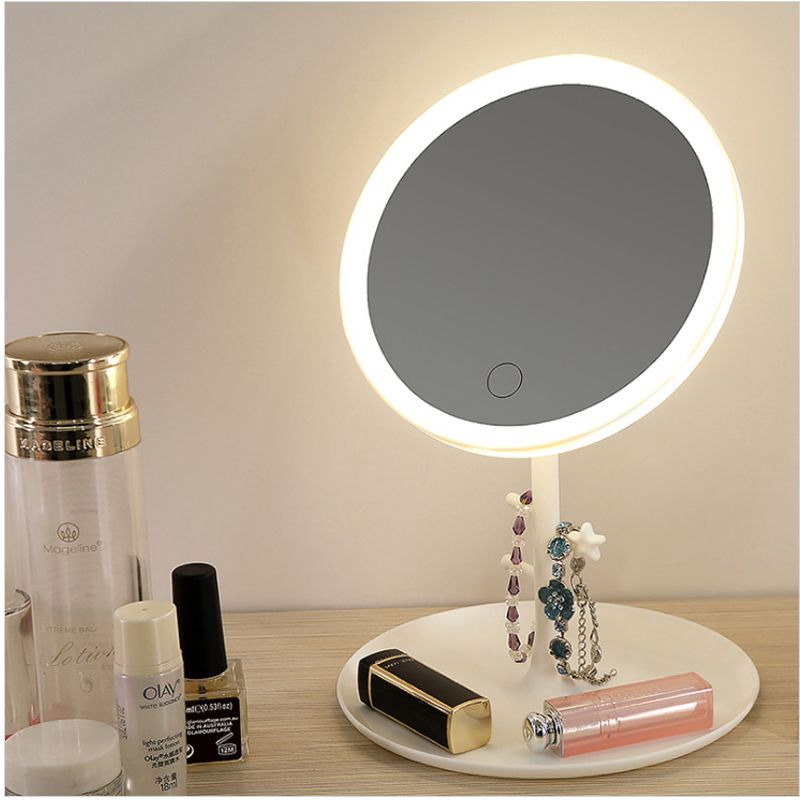 stand up makeup mirror with lights