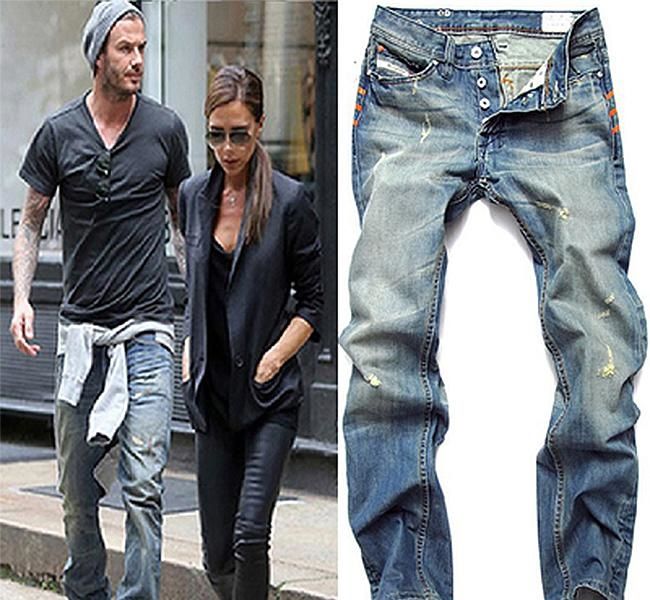 david beckham ripped jeans