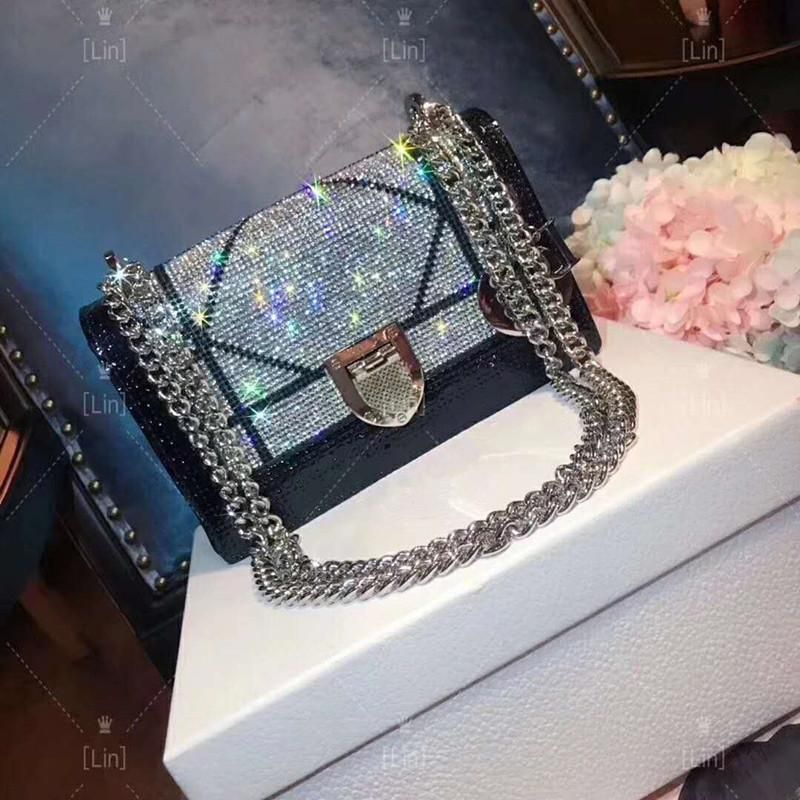 silver glitter shoulder bag