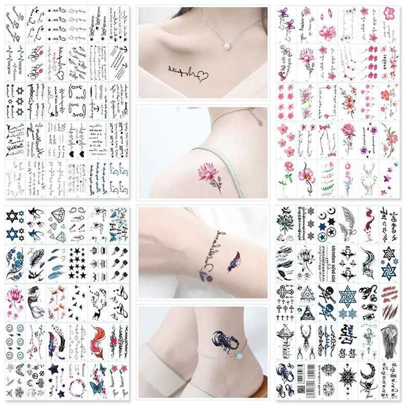 Adesivos para tatuagem temporaria imprimir Set No Repeat Tatuagem Temporaria Adesivos Waterproof Tatuagens Para As Mulheres Sexy Arm Clavicula Body Art Pe Mao Para A Menina Men De Goddare 197 14 Pt Dhgate Com