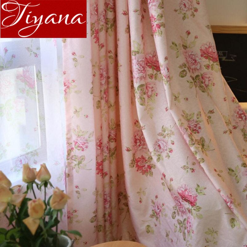 2019 Pink Floral Curtains For Living Room Window Bedroom Printed