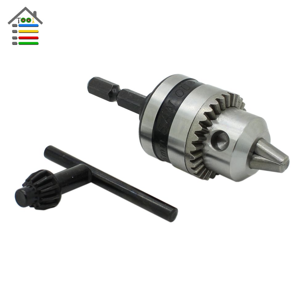 Electric Hammer Drill Chuck 1//4/" Hex Shank Adapter Mandrel Thread 3//8/"-24UNF