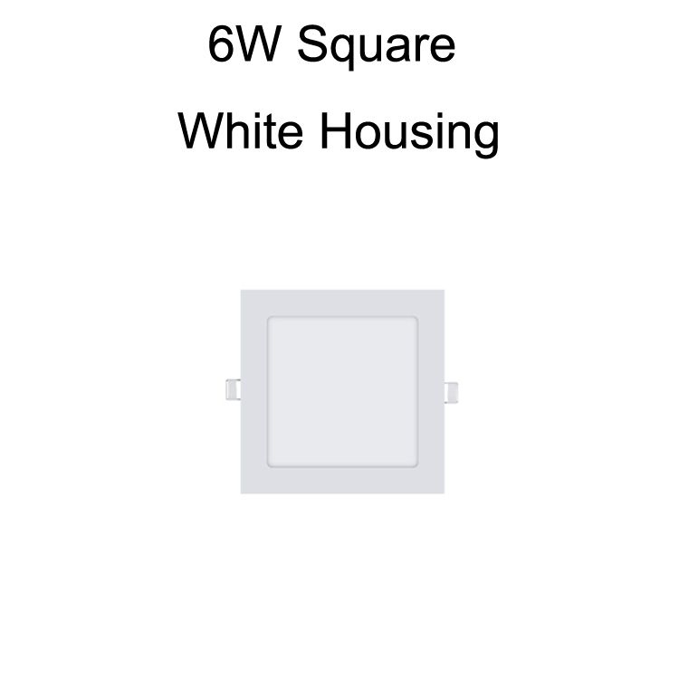 6W Square White Housing