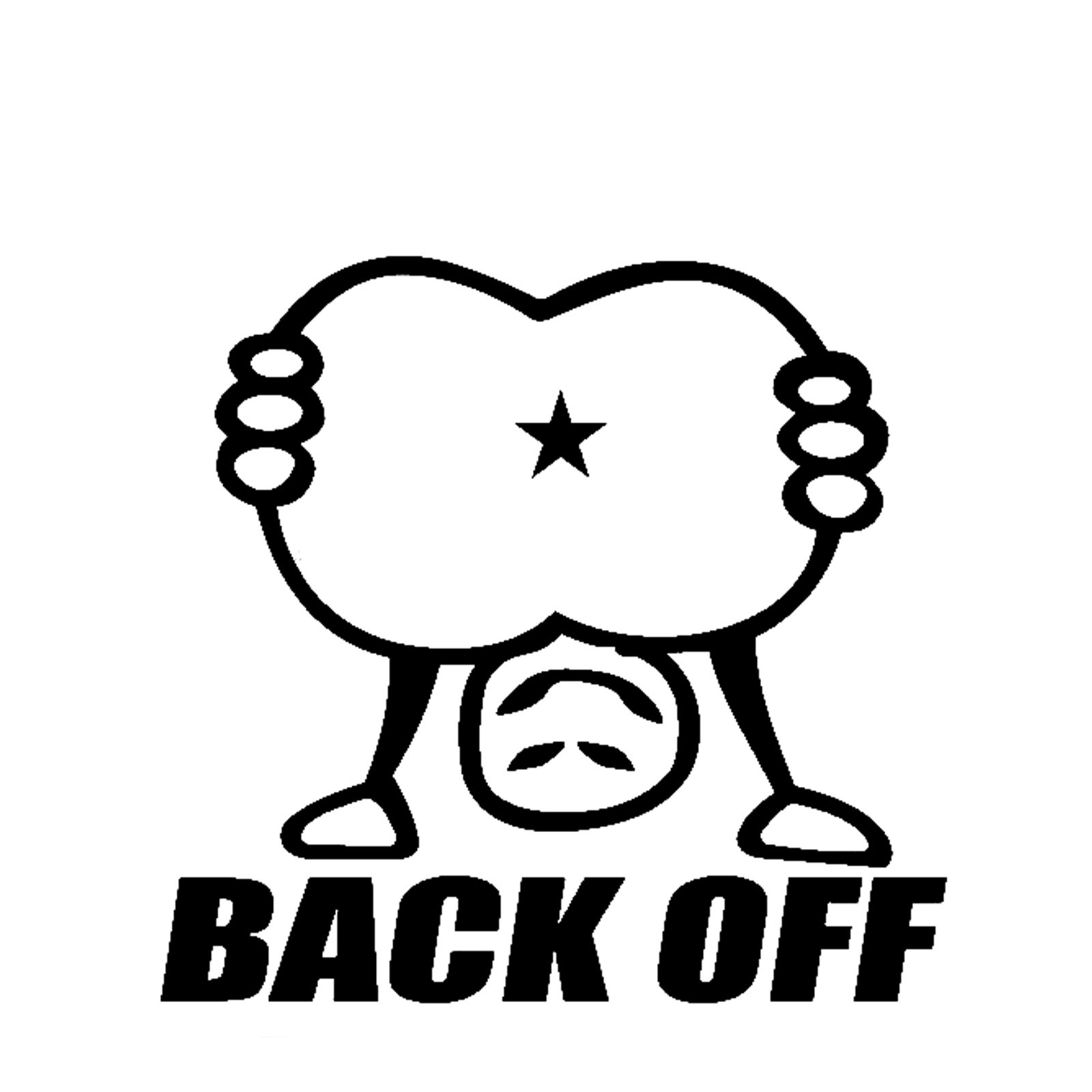 Funny Back OFF Tailgating Car Bumper Windscreen Sticker Vinyl Decal Adhesive