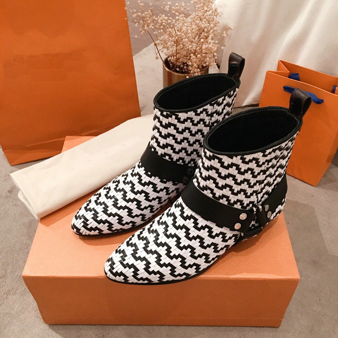 designer black ankle boots