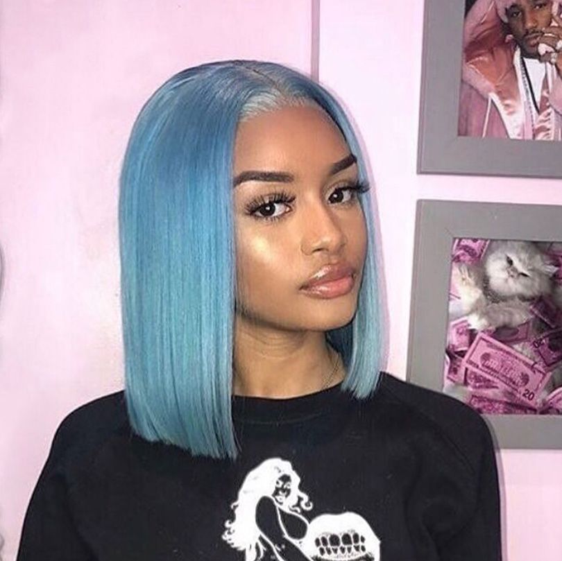 Light Blue Wig Brazilian Remy Purple Highlight Lace Front Wig Preplucked Short Human Hair Bob Wigs For Black Women Light Blue Wig Brazilian Remy Purple Highlight Lace Front Wig Preplucked Short Human Hair Bob Wigs For Black Women