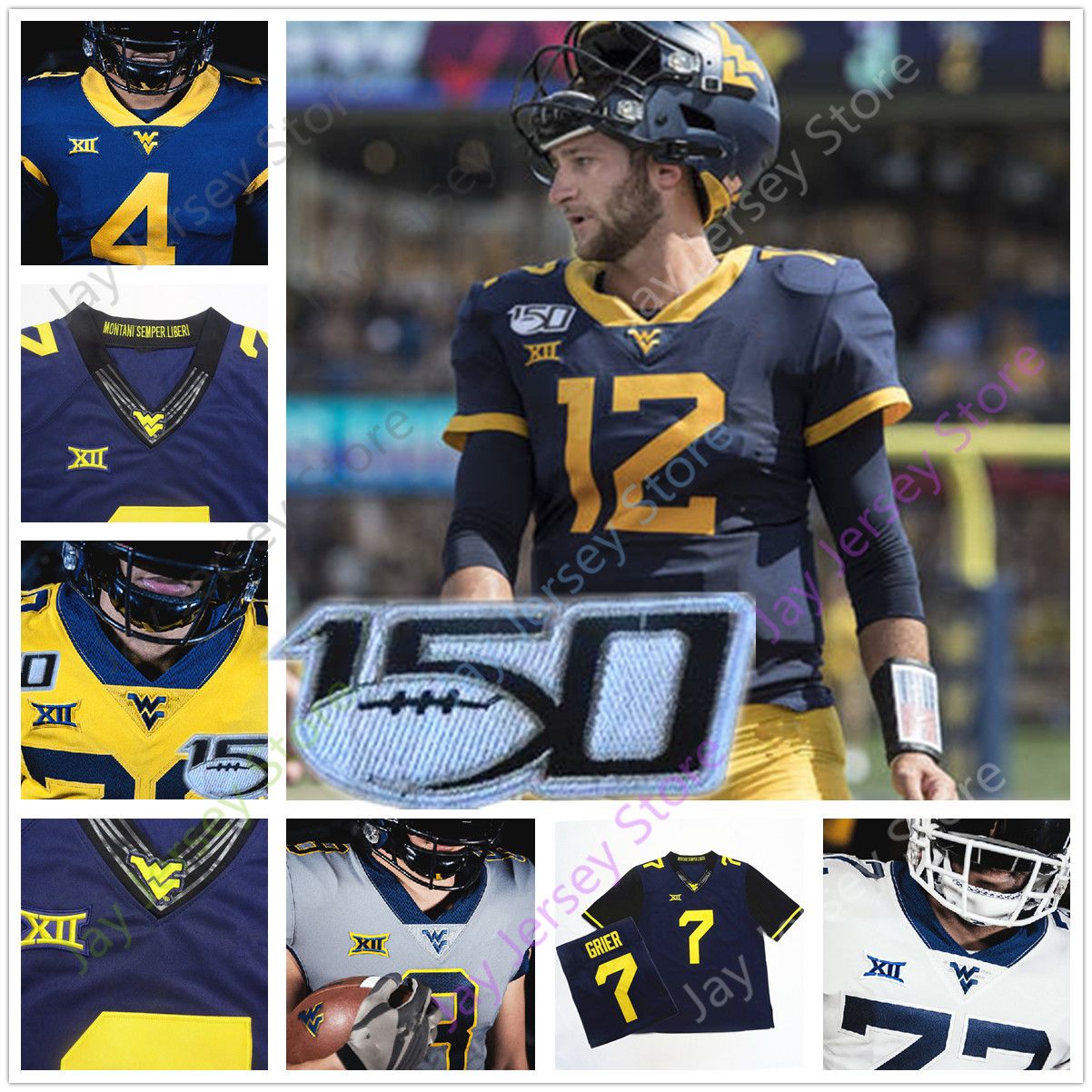 custom wvu football jersey