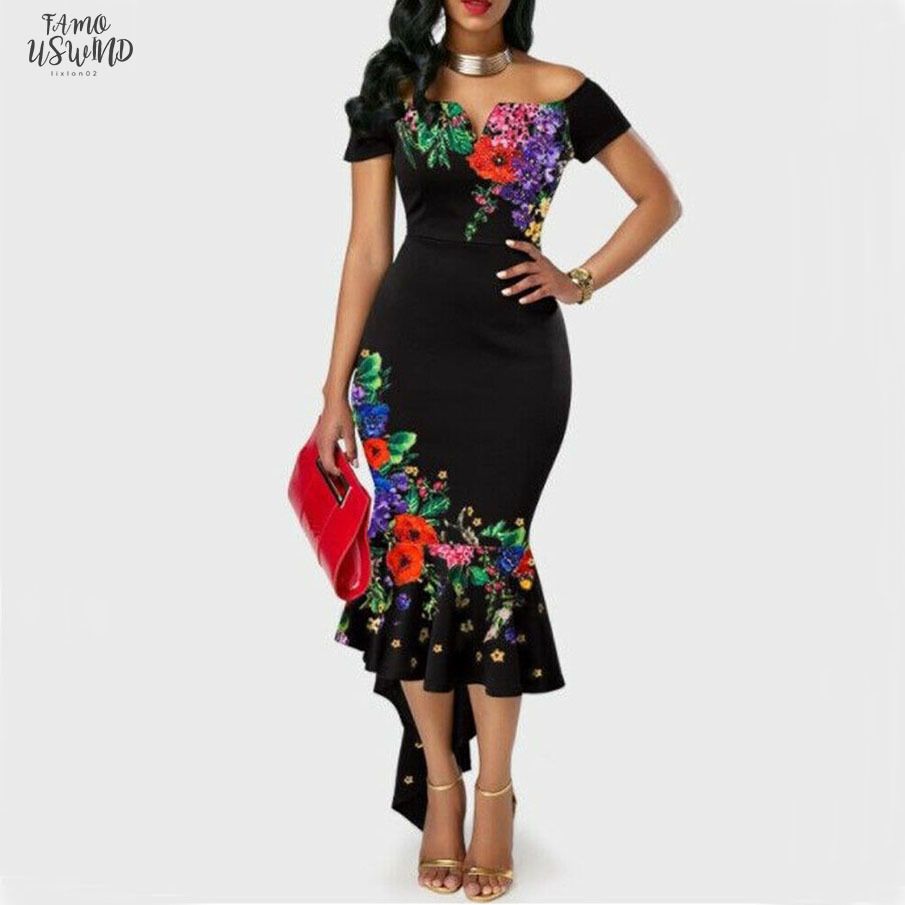 fishtail bodycon dress