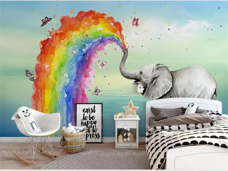 Grosshandel Benutzerdefinierte Grosse 3d Fototapete Kinderzimmer Wandbild Meer Elefant Wassersaule 3d Bild Sofa Tv Hintergrund Wand Tapete Vlies Aufkleber Von Wnfq3188 9 78 Auf De Dhgate Com Dhgate
