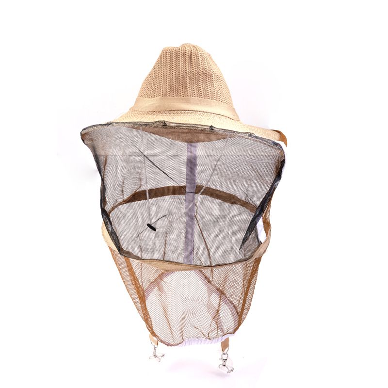 Beekeeping Beekeeper Cowboy Hat Mosquito Bee Insect Net Veil Face Head Protector 