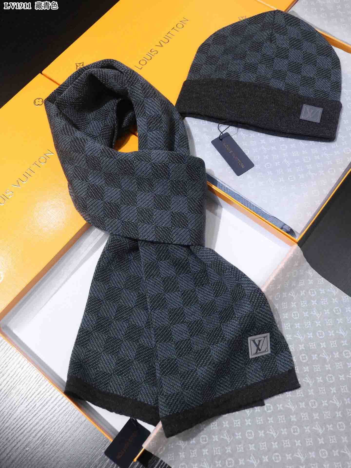 louis vuitton winter hat and scarf 