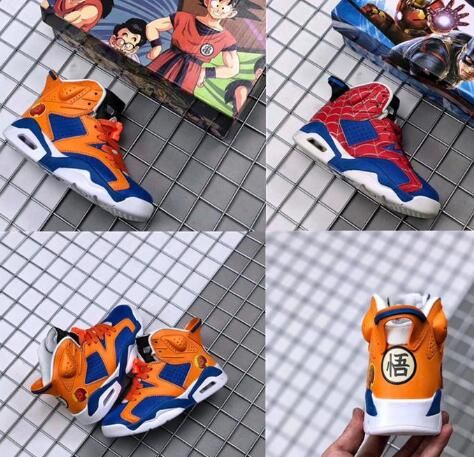 Aair 6 Jordan 1 3 Cartoon Character 6 Retro Kids Shoes Childrens Sports Basketball Shoes Boys Girls Sneakers Boots Air Red Extensions Red Hair With Extensions From Hihir1218 24 18 Dhgate Com