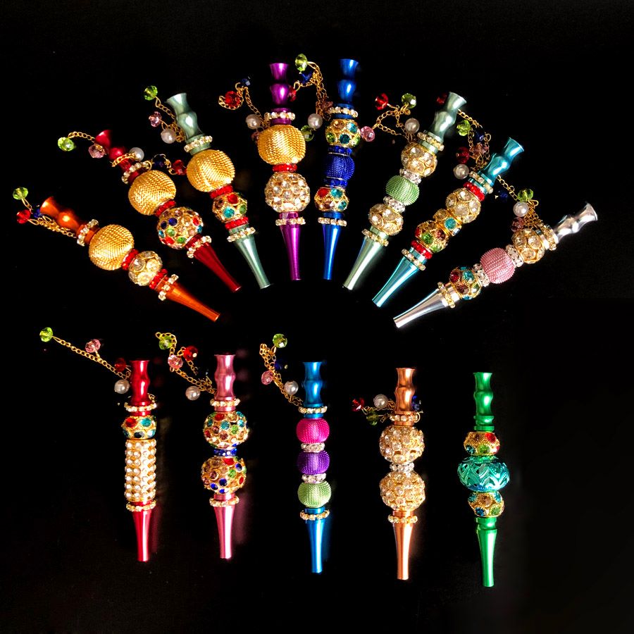 Discount Beautiful Diamond Alloy Shisha Nozzle Smoking Tool Chicha Hose