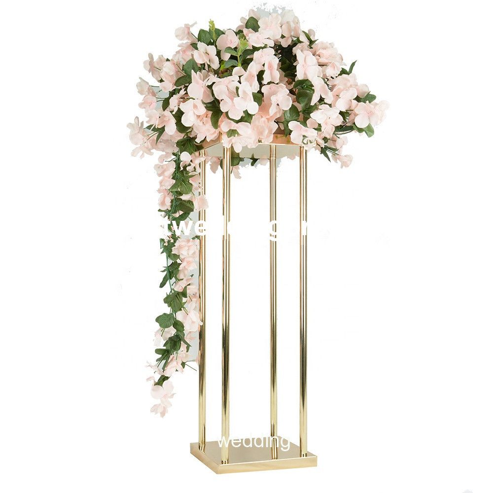 New Style Wholesale Mental Artificial Flowers Stand Wedding Arch