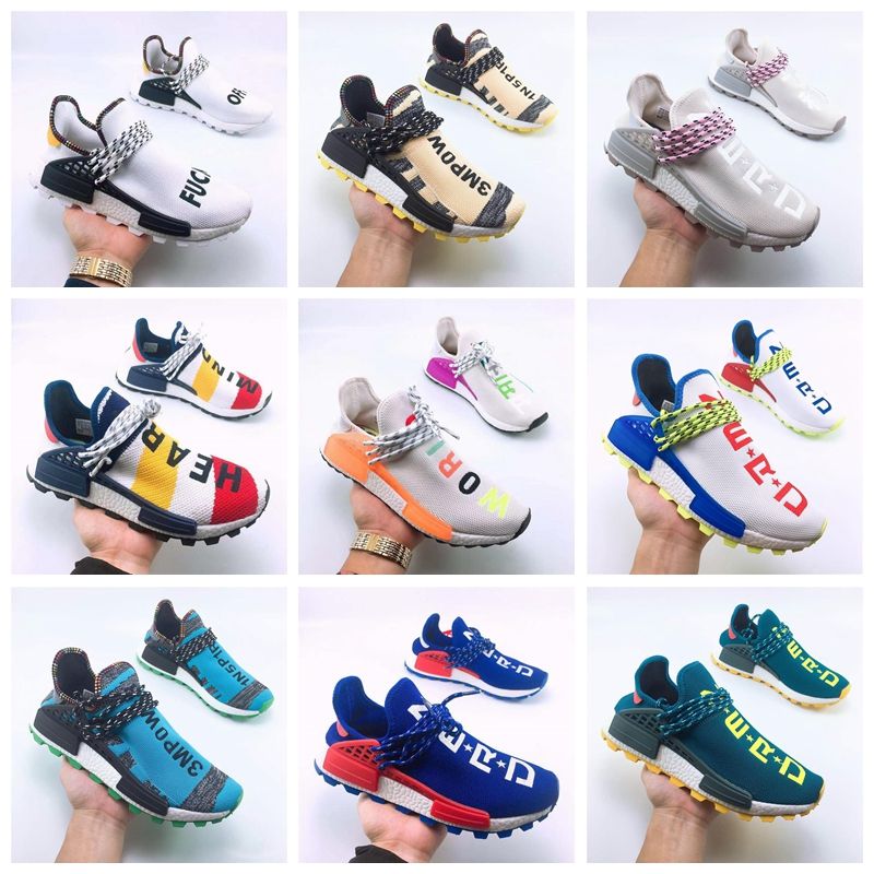 2020 PW HU NMD Nerd Running Shoes Human Race Heart Mind