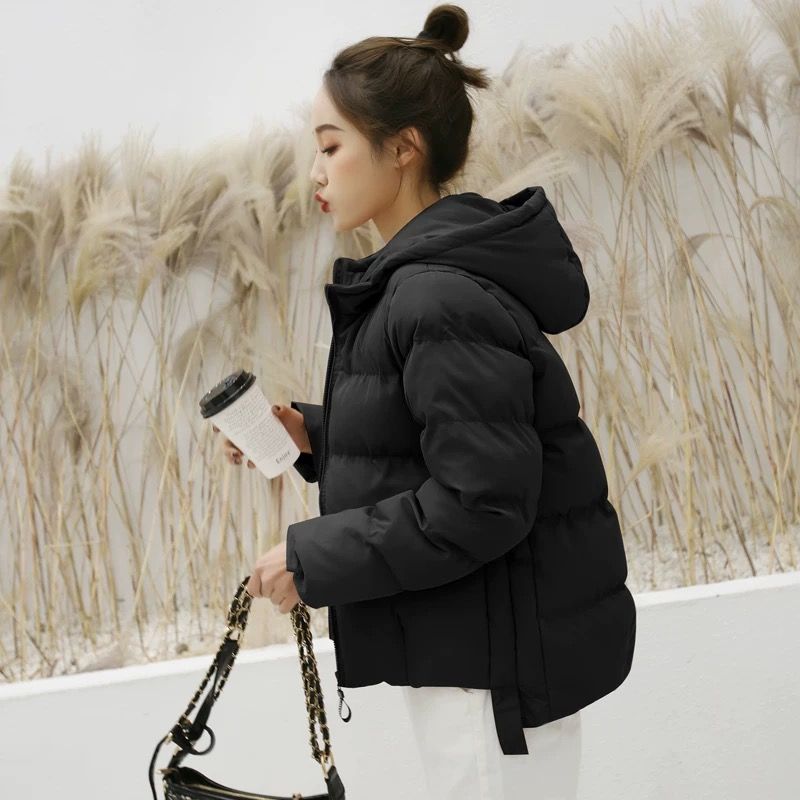 2019 Nuevo estilo Con Capucha Parkas Mujeres Chaqueta de Invierno Corto de Algodón Acolchado Para Mujer Abrigo Chaqueta de Mujeres Chaquetas Parka Sólido caliente