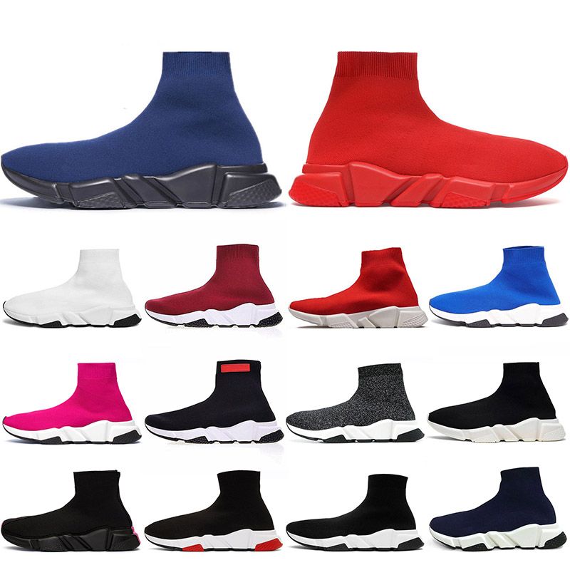 Balenciaga Rubber Men s Speed Lace up Mesh Sneakers in