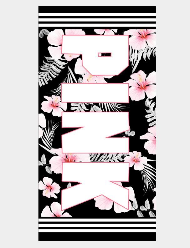 Acheter Grande Microfibre Rose Lettre Couverture Doux Serviette De Plage Tapis De Yoga Couverture De Voyage Homme Femmes Gym Piscine Camping Visage