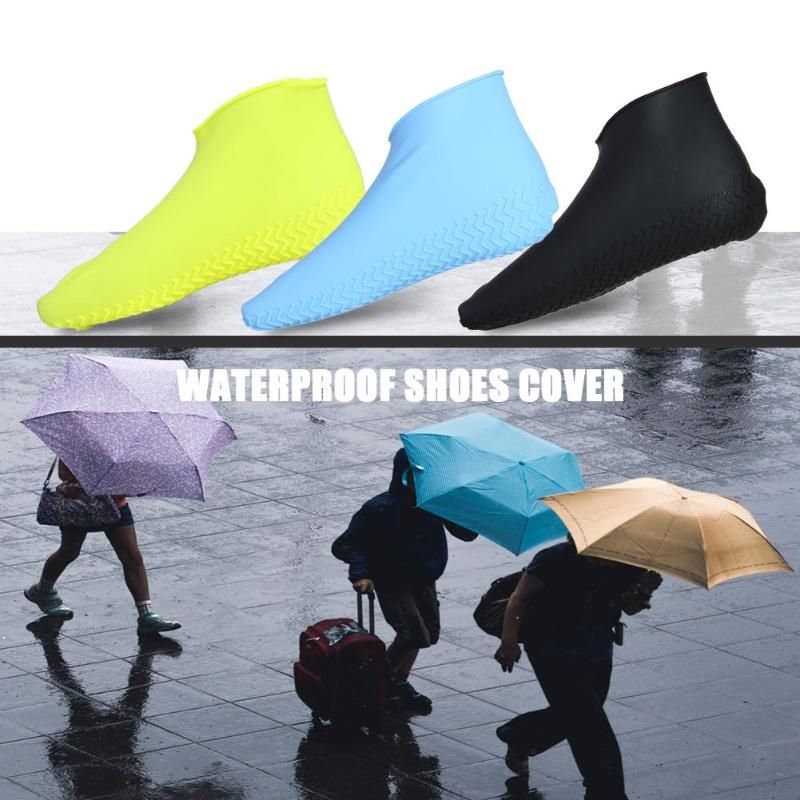 Silicone Overshoes Rain Waterproof Shoe Covers Protector Reusable L XL XLL US