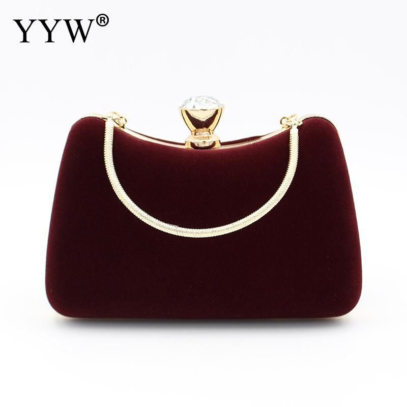 burgundy velvet clutch bag