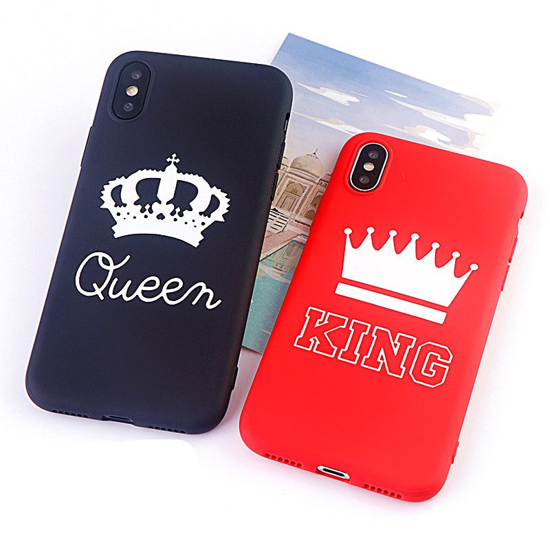 King and Queen Couple Matching Soft Tpu Case Cover for ...