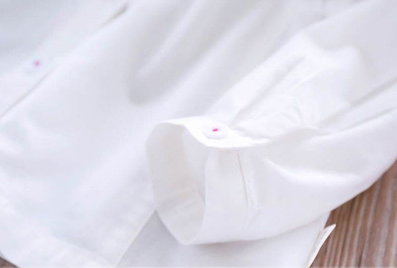 Compre 2019 Otoño Niños Agujero Flores Camisa Niñas Encaje GFRBJK Camisa Negra Blanca para Hombre Camisa de Manga Corta