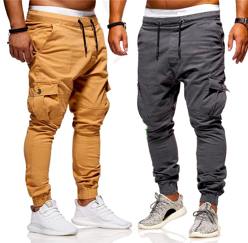 de chándal con cordón y panel de contraste para hombres Pantalones casuales rocic.com