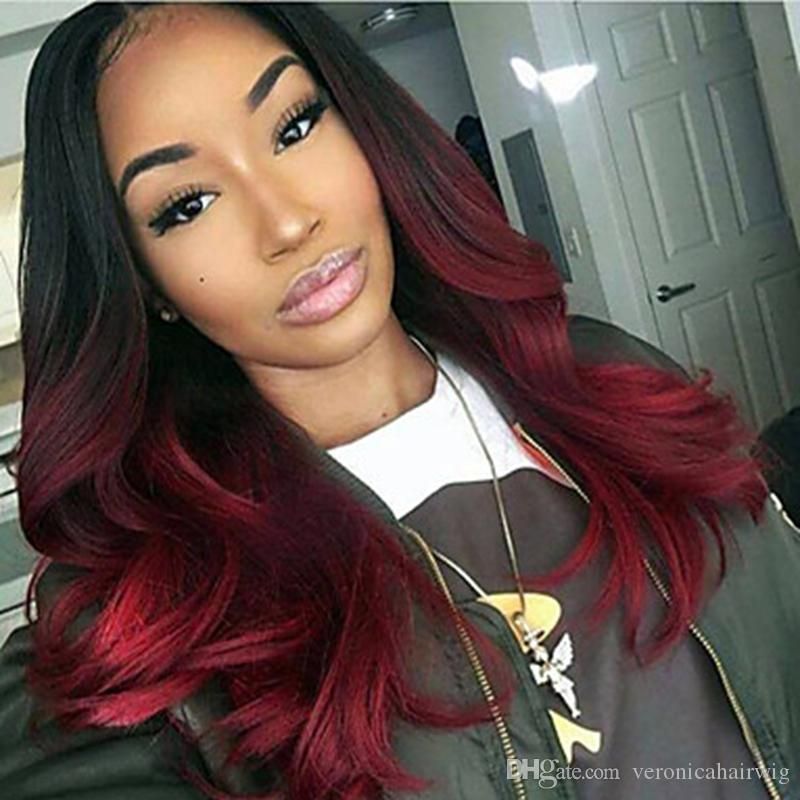 Top Quality Dark Roots Ombre Burgundy Long Body Wave Lace Front Wigs Heat Resistant Synthetic Lace Front Wigs for Black Women Top Quality Dark Roots Ombre Burgundy Long Body Wave Lace Front Wigs Heat Resistant Synthetic Lace Front Wigs for Black Women