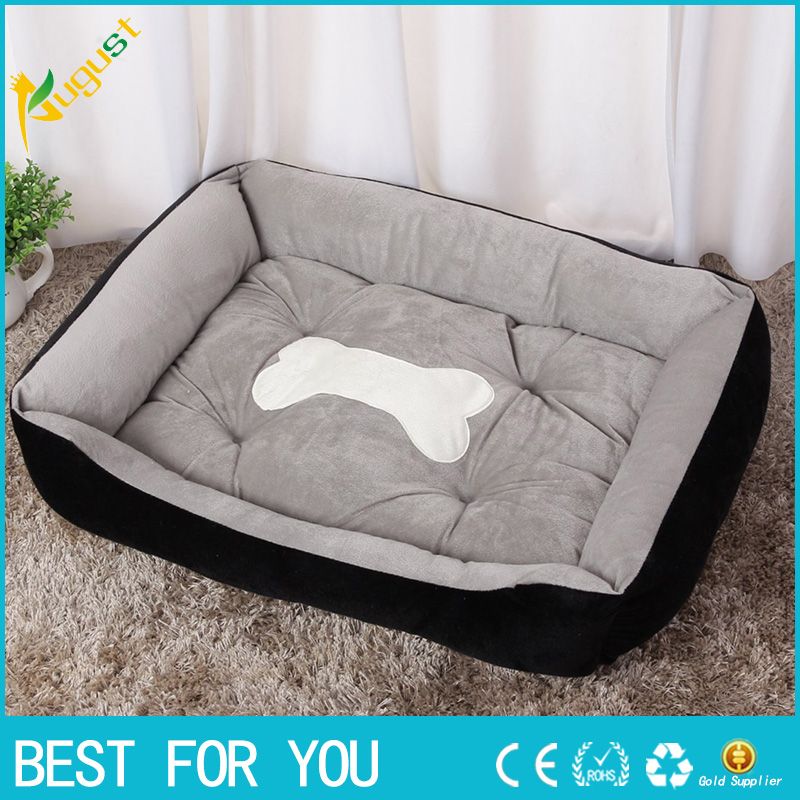 Soft Doggy Puppy Warm Kennel British Style Pet Dog Cat Bed House Size M Coffee