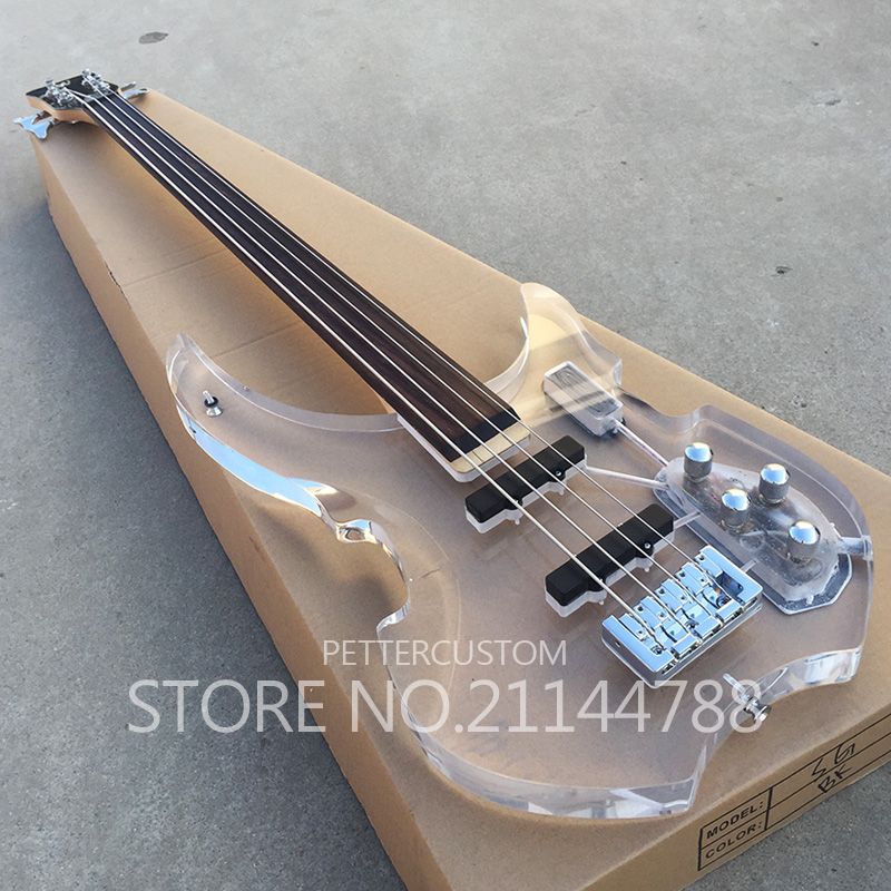 Compra Fábrica De Calidad Superior Personalizado Acrílico Cuerpo Bajo Sin  Trastes 4 Cuerdas Bajo Eléctrico Guitarra Musical Instument Tienda Barato |  Entrega Rápida Y Calidad | Es.Dhgate
