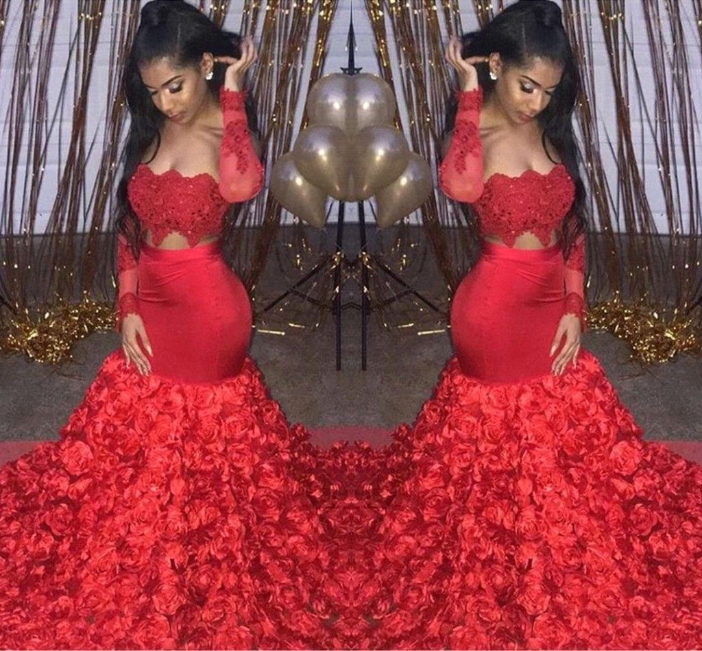 dress with roses at the bottom